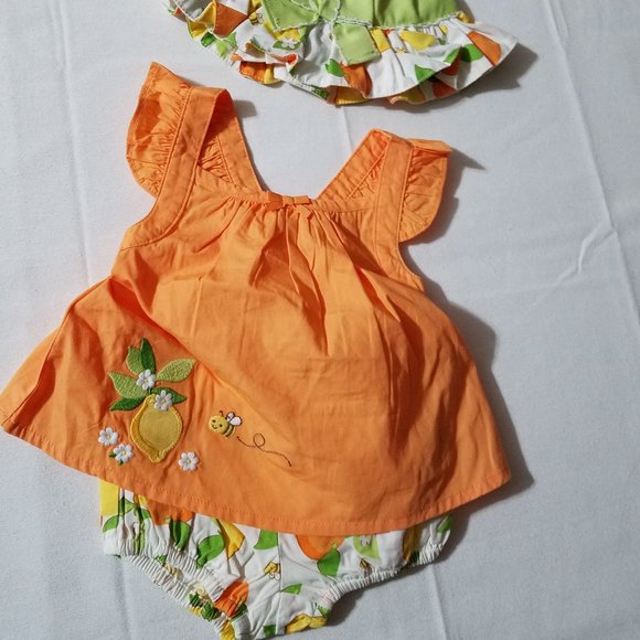Gymboree Lemon Bumblebee 0-3 Month NWT 2-piece outfit & Hat. - Picture 2 of 4